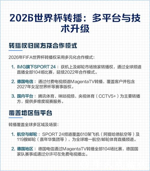 2026世界杯直播:手机平台实时观看方法 2026世界杯直播:手机平台实时观看方法